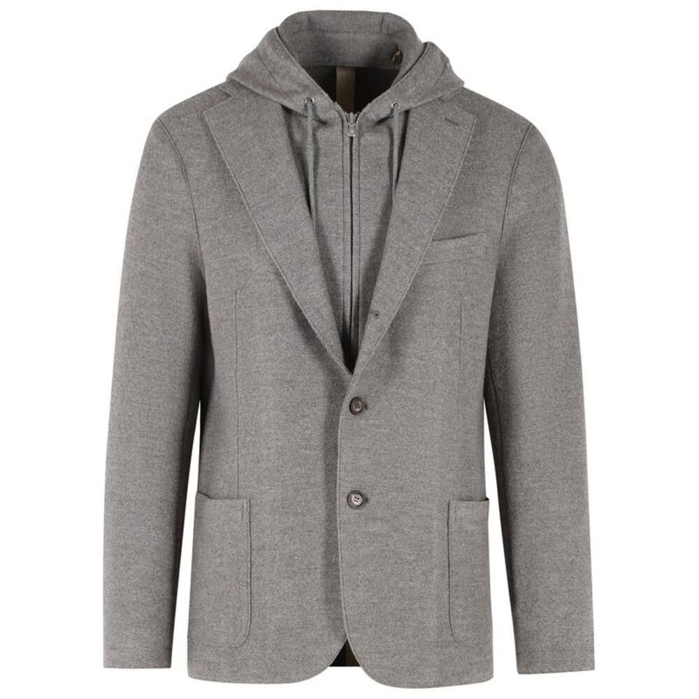 Eleventy Grey Wool Blazer Men